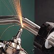 3D laser tube cutting cell of pre-formed tubes